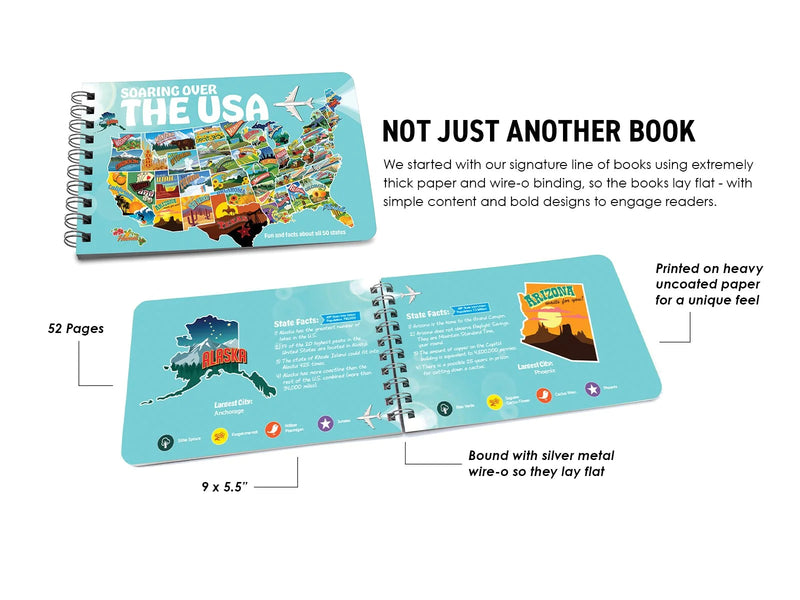 Soaring Over the USA - Fun Fact Book For All 50 States