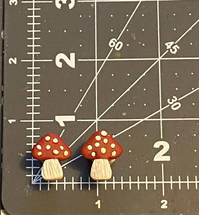 Mushroom Clay Studs