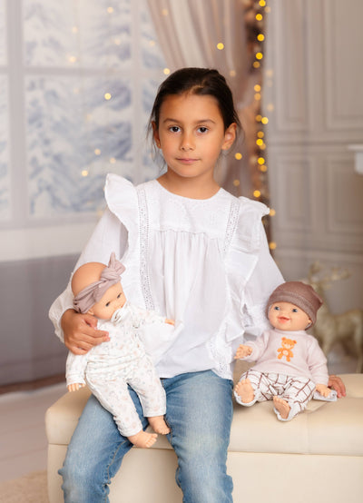 Alex & Sonia doll - Floral outfit and headband - Paola Reina