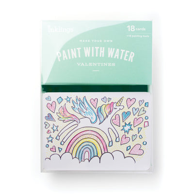 Paint with Water Valentine Cards - Unicorn