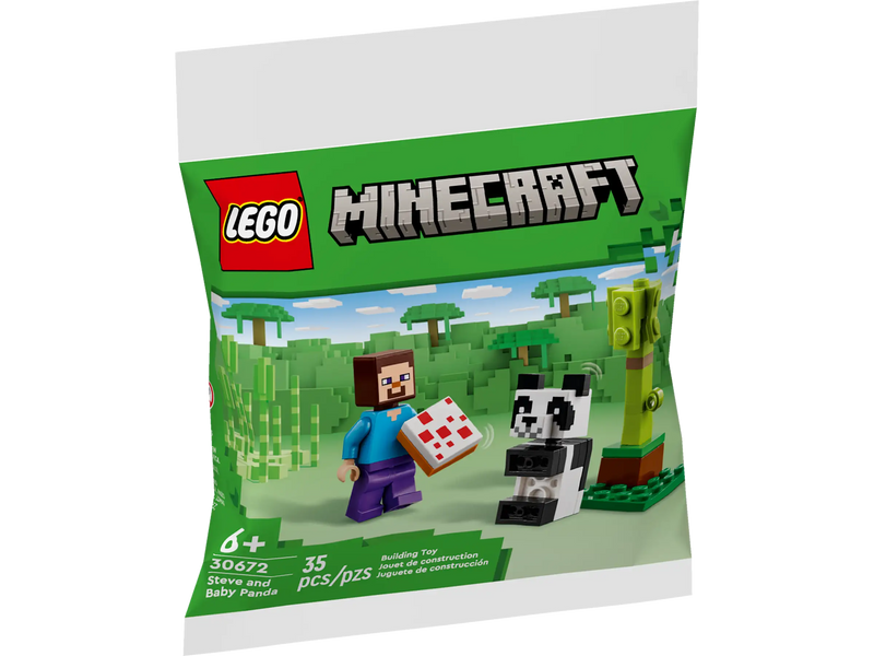 Steve and Baby Panda - Minecraft