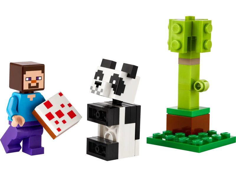 Steve and Baby Panda - Minecraft