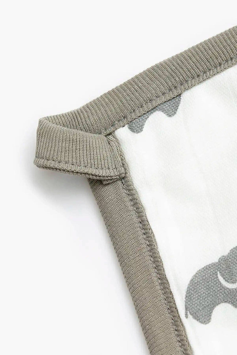 Organic First Washcloth - Grey Elephant