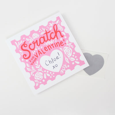 Scratch-off Valentine Cards - Floral