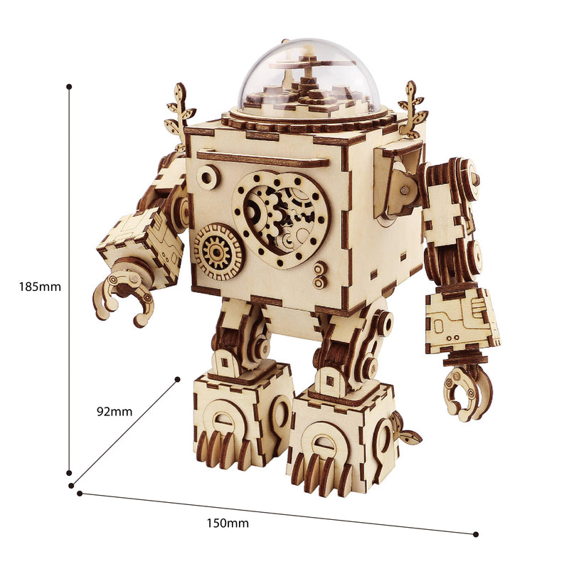 DIY 3D Wooden Puzzle Steam Punk Music Box: Orpheus