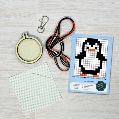 'Waddle I do Without You' Mini Matchbox Cross Stitch Kit