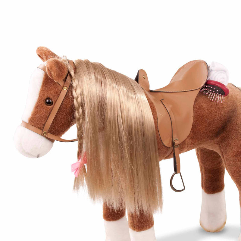 Gotz Big Plush Combing Horse with Saddle and Bridle dolls