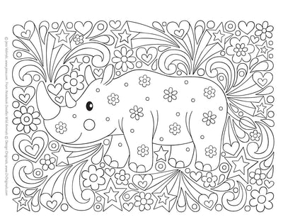Notebook Doodles Wild Animals Coloring Book