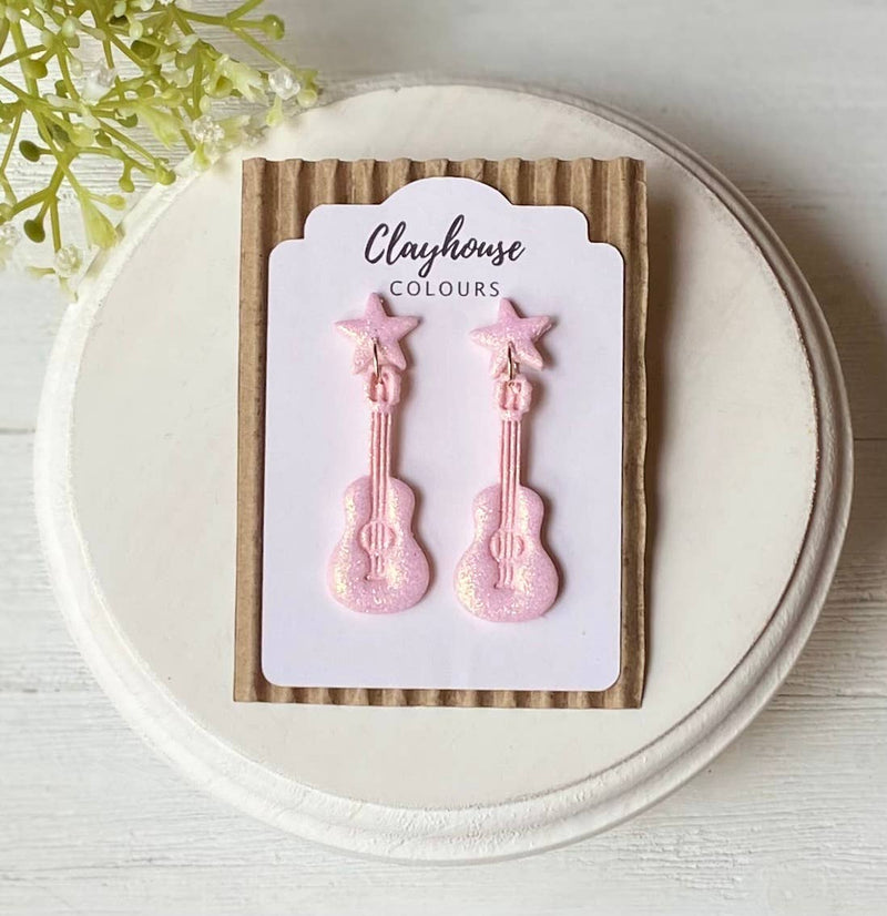Taylor Swift Inspired Collection | Swiftie Earrings: Silver Guitar