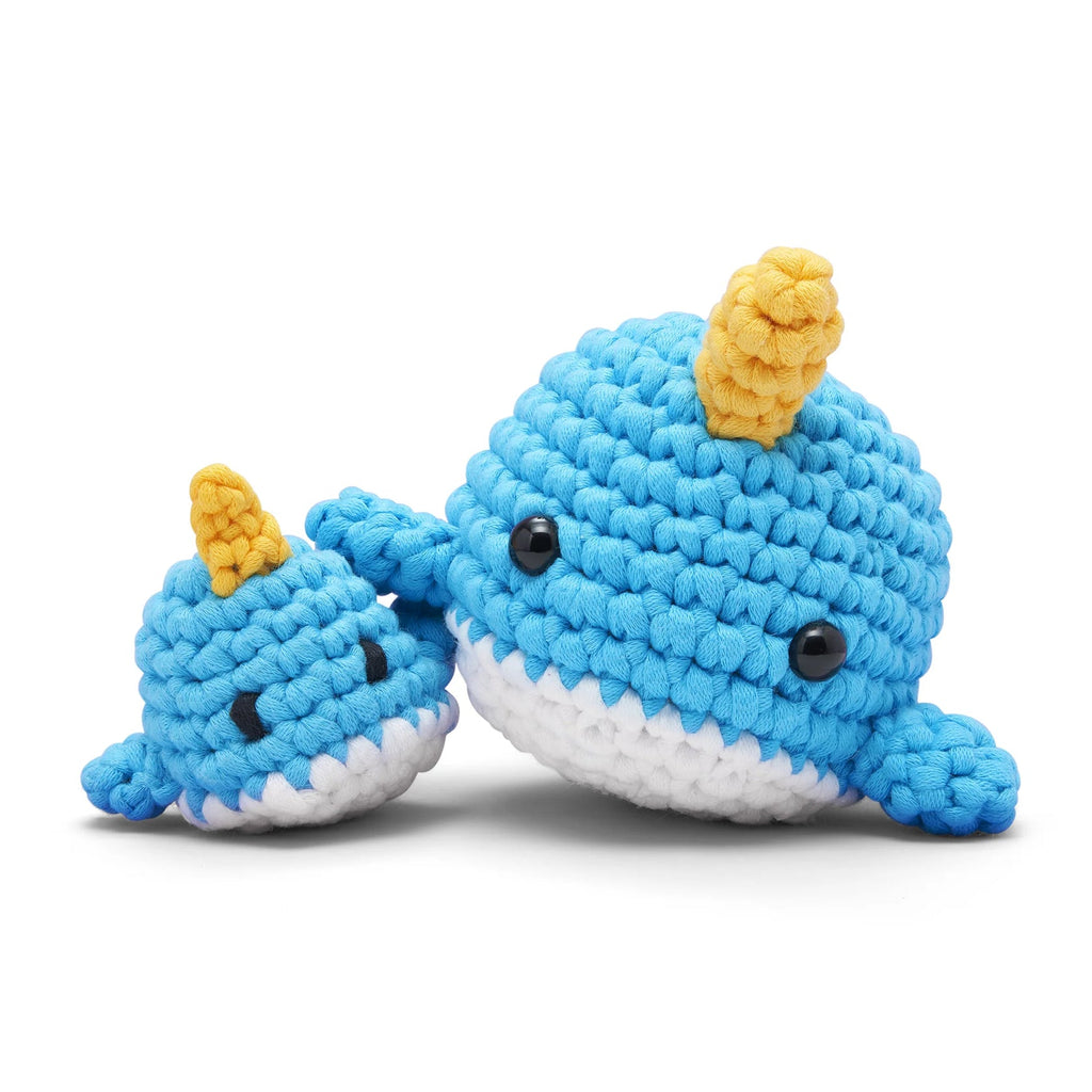 Mommy & Me Bjørn the Narwhal Combo Crochet Kit – Flying Pig Toys