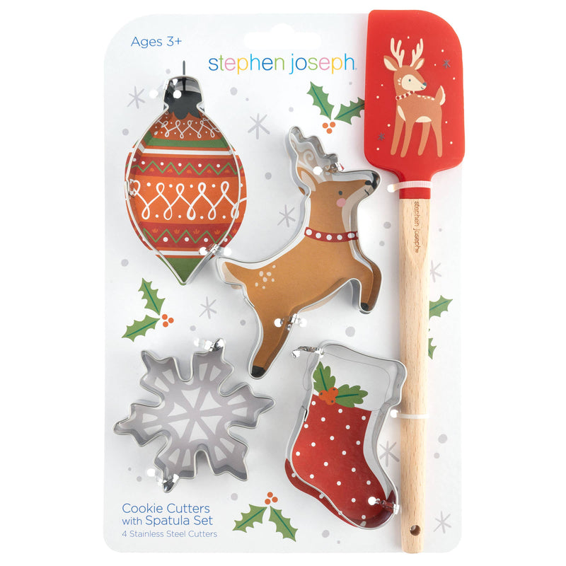 Holiday Cookie Cutter with Spatula Set