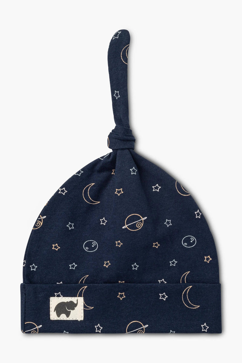 Baby Top Knot Cap - Navy Outerspace