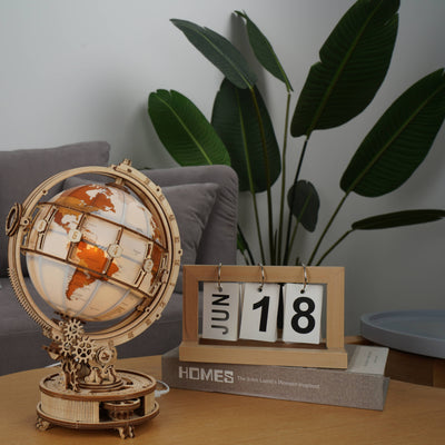 DIY Wooden Puzzle: Luminous Globe