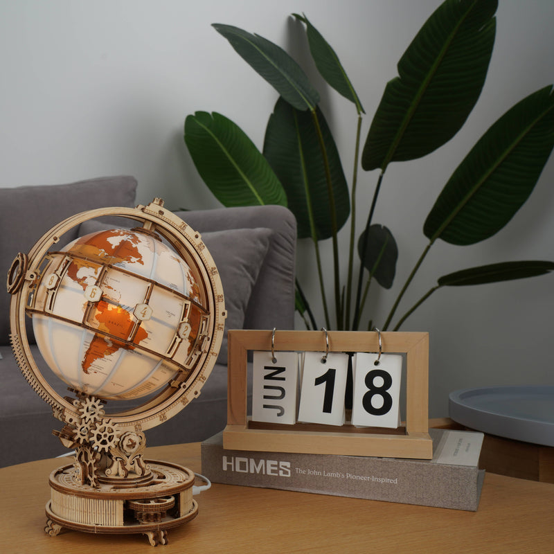 DIY Wooden Puzzle: Luminous Globe