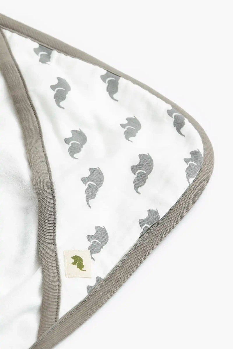 Organic Hooded Towel - Grey Elephant