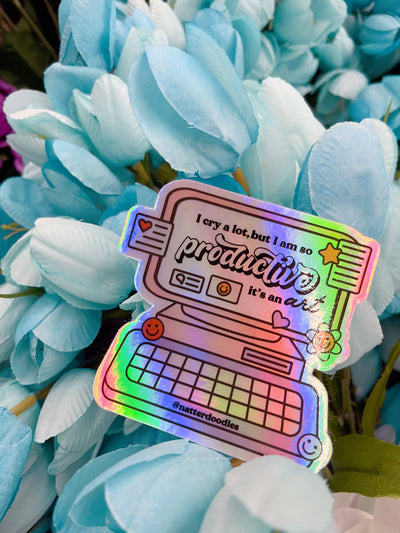 I Cry A Lot But I Am So Productive - Taylor Swift Sticker