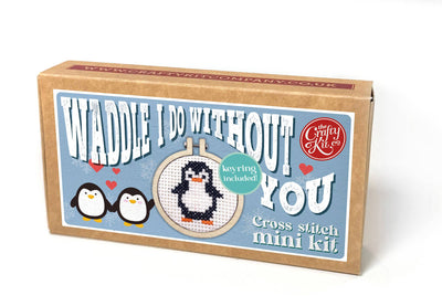 'Waddle I do Without You' Mini Matchbox Cross Stitch Kit