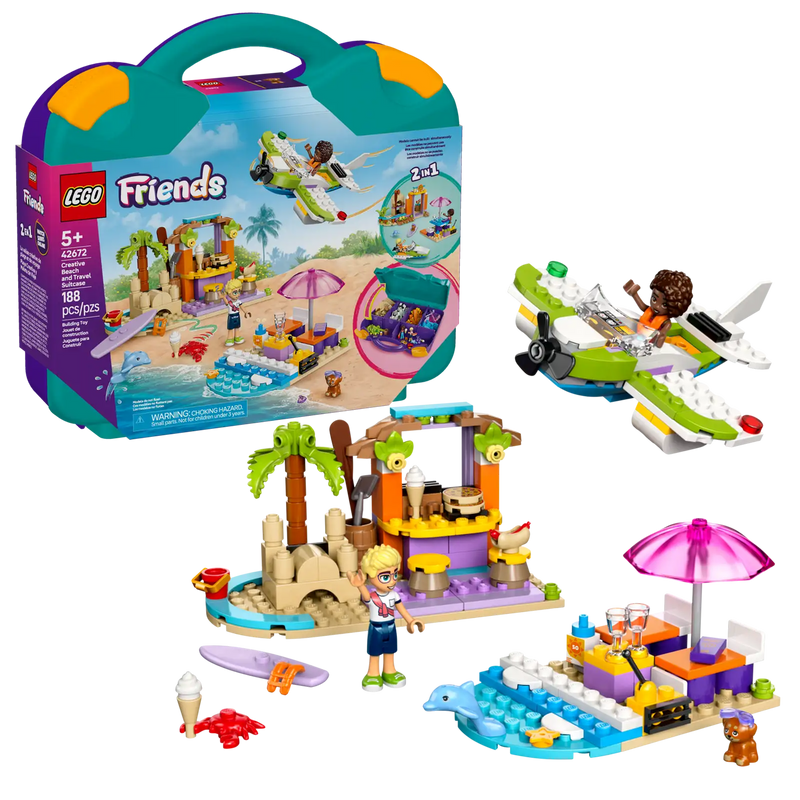 Creative Beach and Travel Suitcase