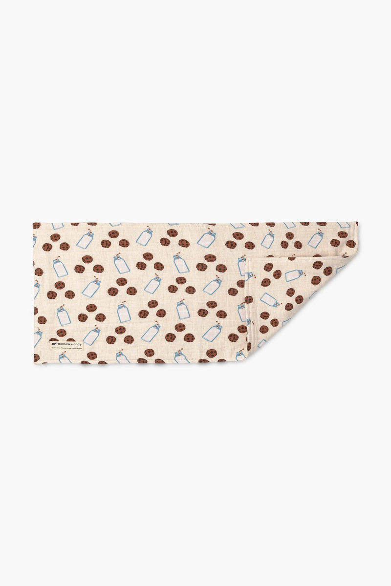 2-Pack Muslin Baby Burp Cloths - Cookies + Milk\