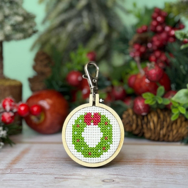 Wreath Mini Matchbox Christmas Cross Stitch Kit