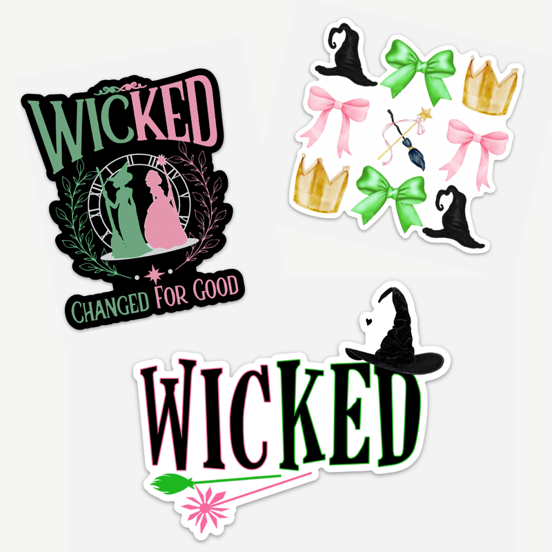 Wicked Movie Musical Elphaba Galinda Witch Crown Sticker