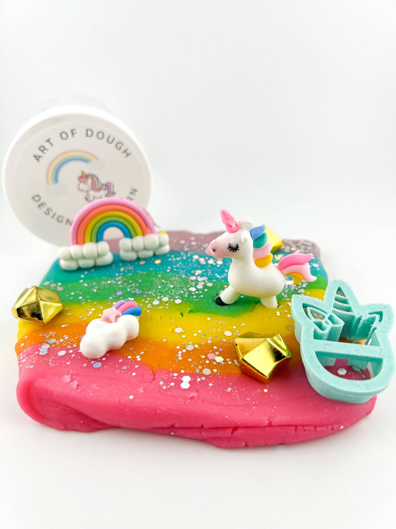 Unicorn Sensory Jar - Rainbow Dough