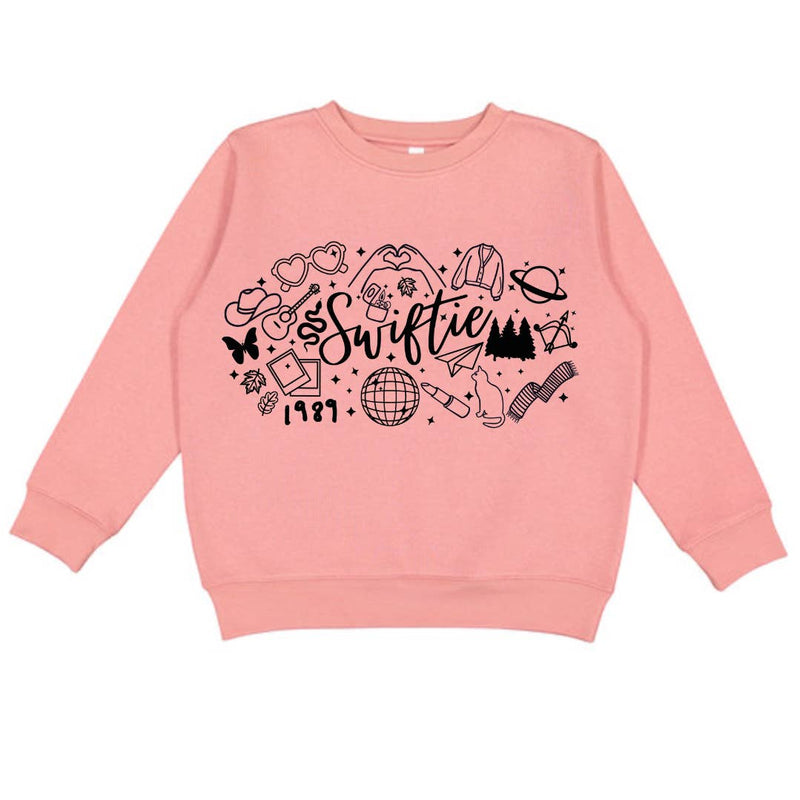 Tween | Youth Swiftie Sweatshirt, Coral Pink