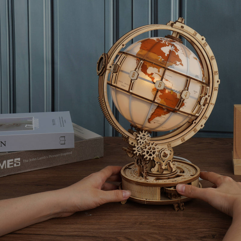 DIY Wooden Puzzle: Luminous Globe