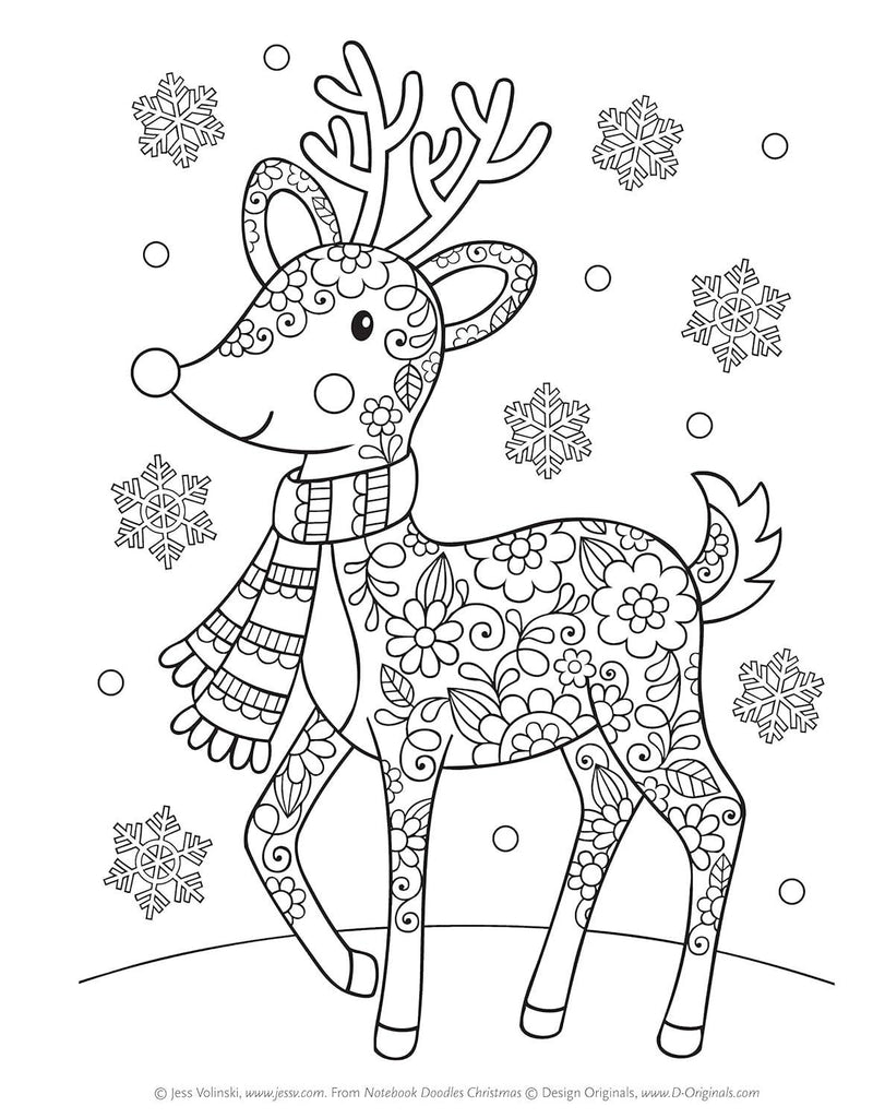 Notebook Doodles Christmas - Holiday Coloring Book