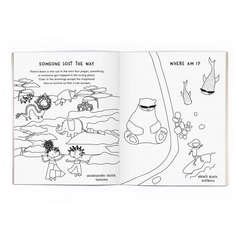 Around the World Coloring Book