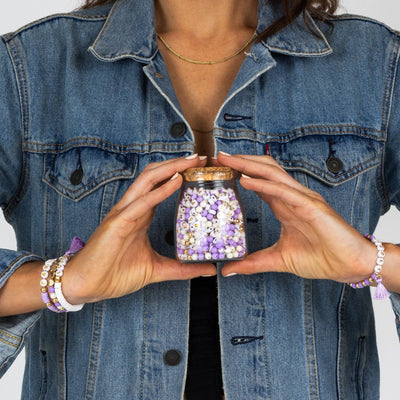 Lavender LOVE Bead Jar