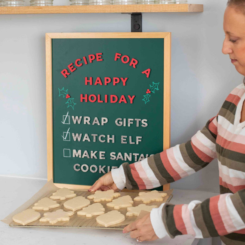 1" 200pc Faux Wood Driftwood Gray Magnetic Letters