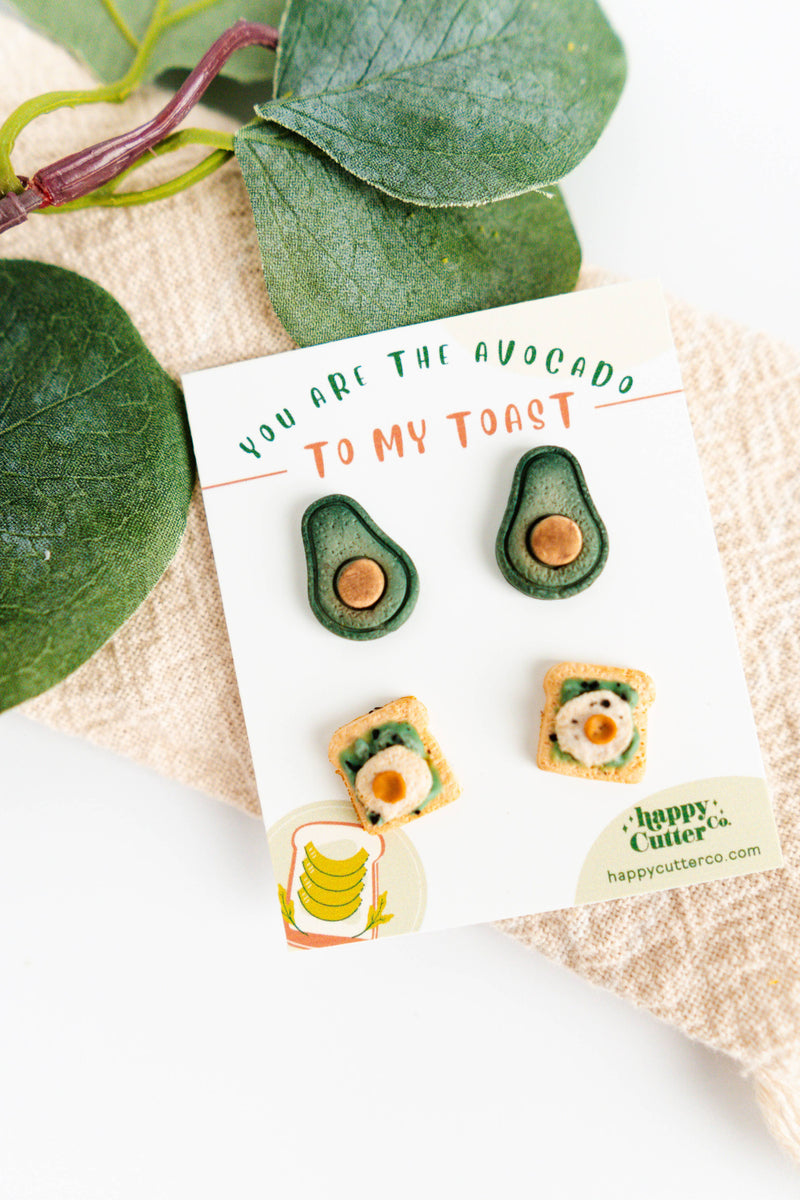 Avocado Toast Stud Earring Pack | Foodie Lover Gift