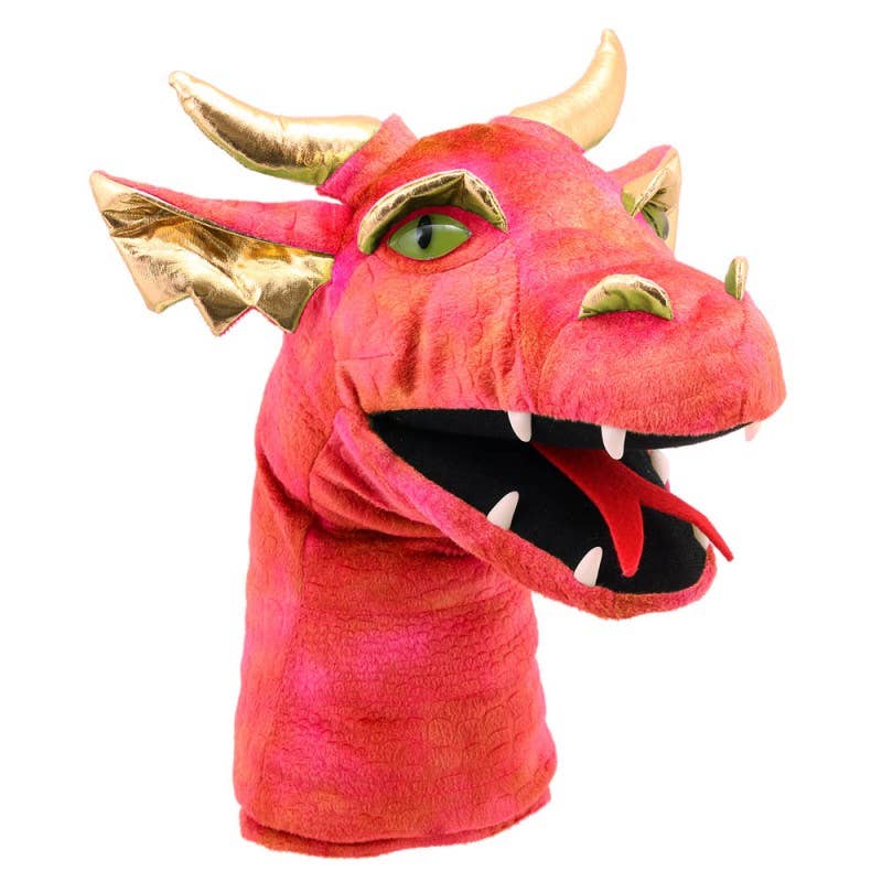 Large Dragon Heads Hand Puppet - Red Dragon
