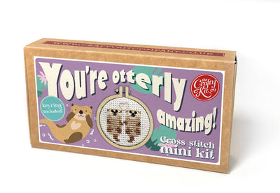 'You're otterly amazing!' Mini Matchbox Cross Stitch Kit