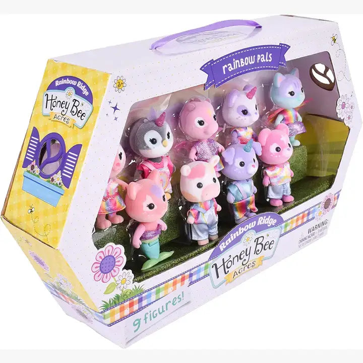 Honey Bee Acres Rainbow Ridge Animal Pals 9-Pack