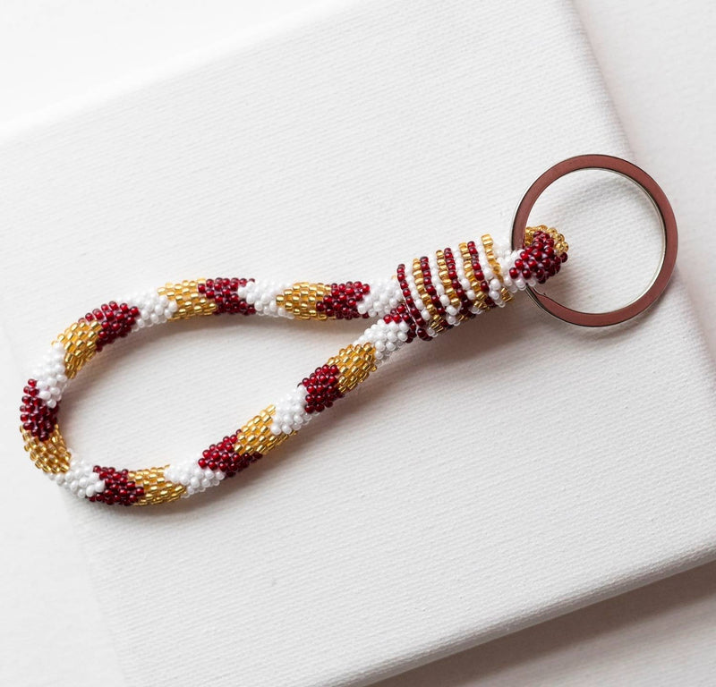 The Original Roll-On® Keychain Game Day - Burgundy and Gold