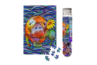 Hue Manatee Mini Jigsaw Puzzle - Fall Gift for Her Holidays