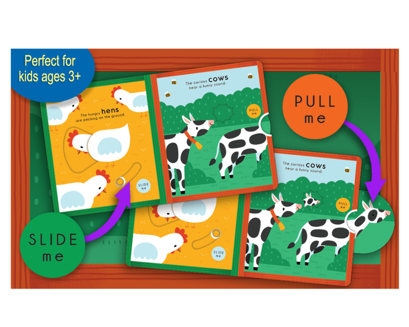 Friendly Animal Farm-Interactive Board Book for Kids