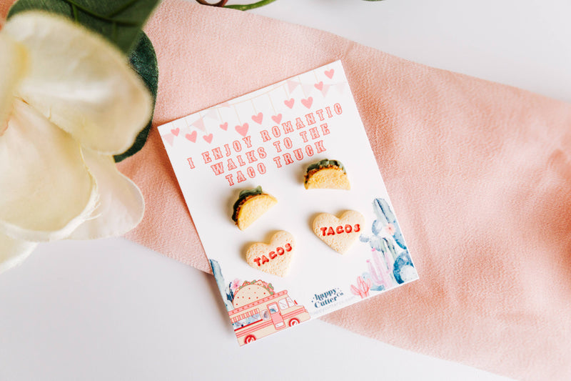 Romantic Walks to the Taco Truck Tacos Stud Earrings