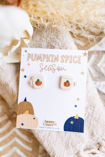 Cozy Fall Stud Earrings | Fall Lover Earrings |Fall Mug Stud