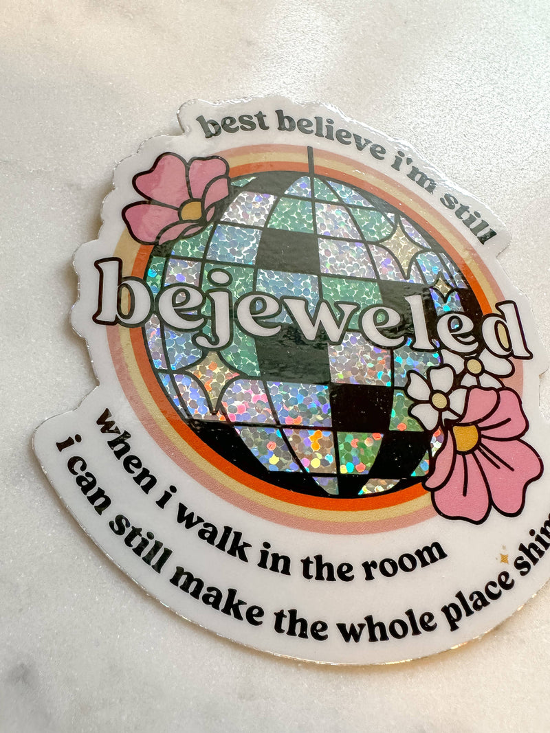 Taylor Swift Bejeweled Glitter Weatherproof Sticker