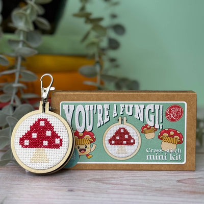 'You're a Fungi!' Mini Matchbox Cross Stitch Kit
