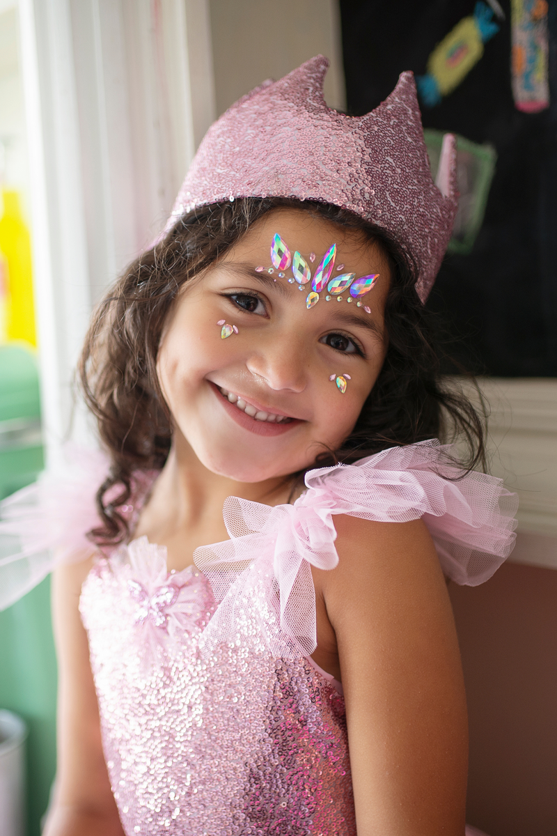 Precious Pink Sequins Crown