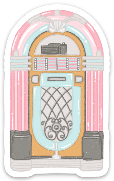 Juke Box Sticker 3x2in