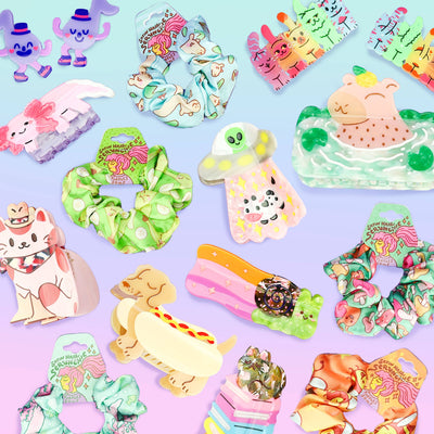 Axolotl Hair Scrunchie, Cute Hair Accessories, Hair Ties
