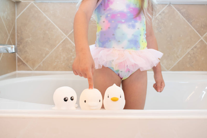 LumiPets® Minis Olive, Daisy, & Delbert- Waterproof Light-Up Toy Pack