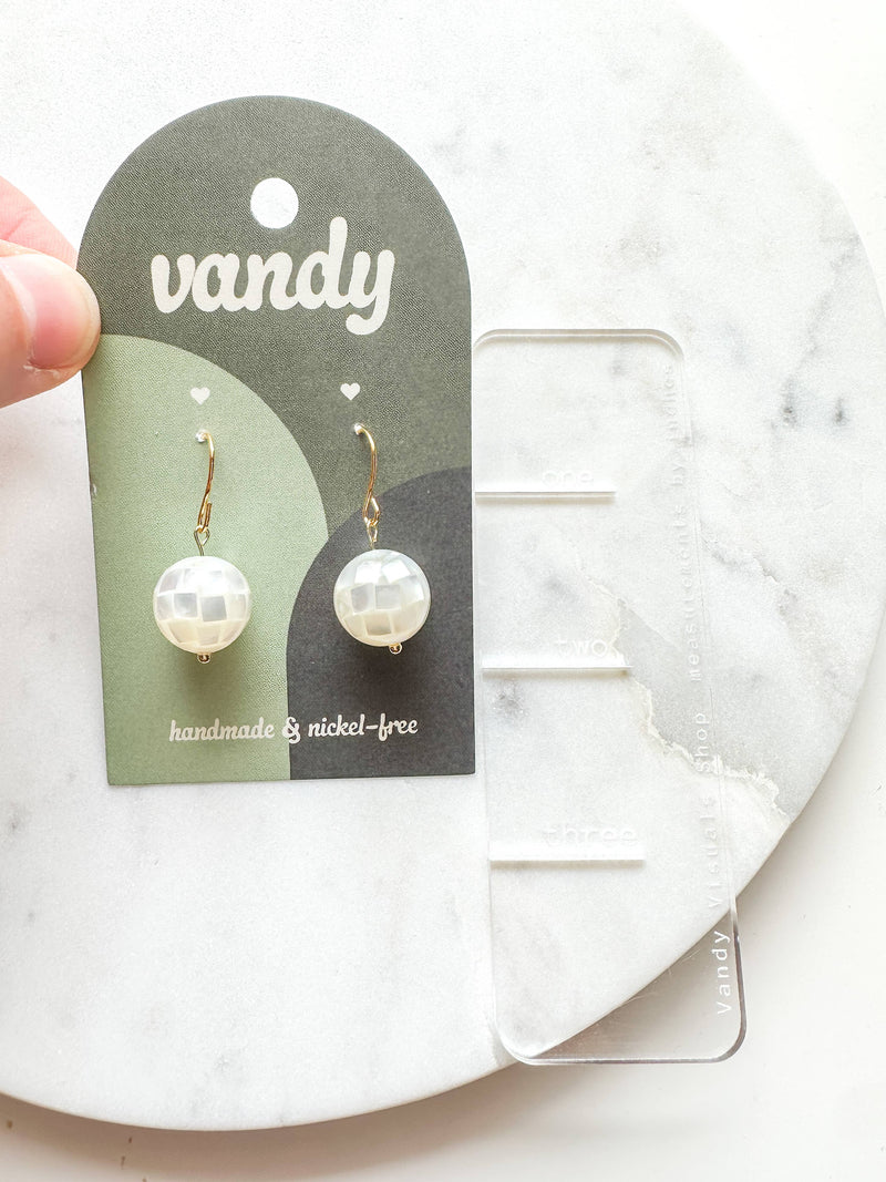 Mini Pearl and Pink Disco Ball Dangles: Pearl