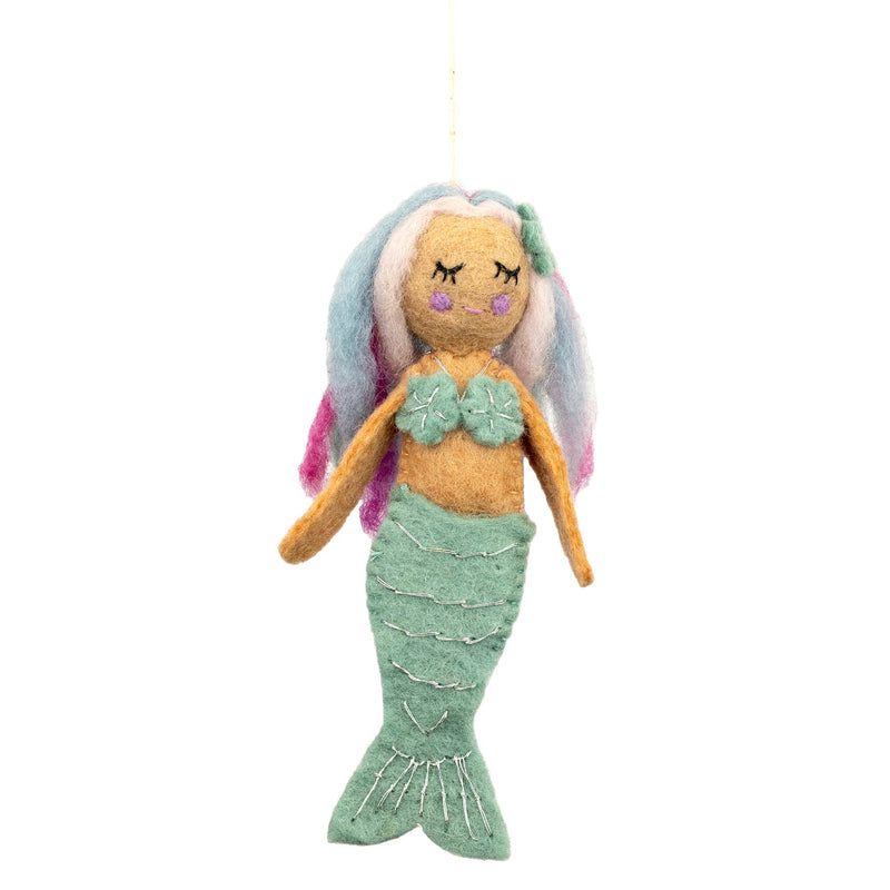Mermaid Wild Woolie Handfelted Wool Ornament