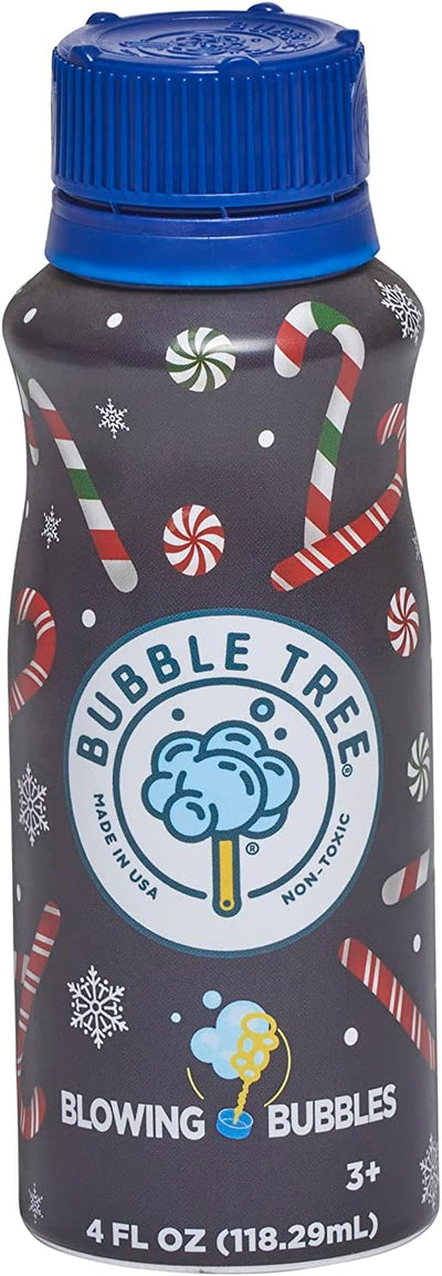 Aluminum Bubble Bottle & Wand, Single Christmas Bottle